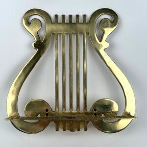Vintage Brass/Metal Lyre Harp Music Stand Conductor **Top Part Only**